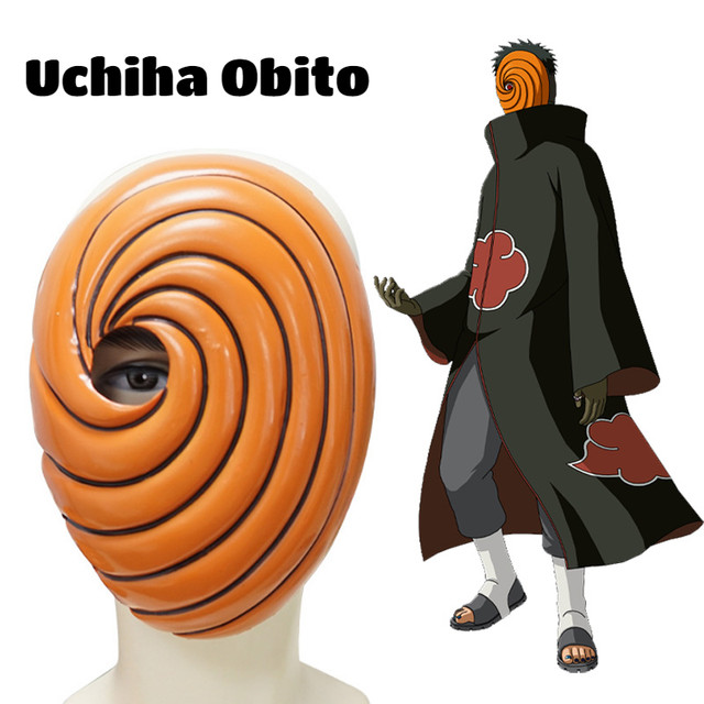 Naruto halloween cosplay uchiha obito máscara halloween masquerade festa  anime akatsuki máscara facial para crianças masculino feminino máscara  acessório - AliExpress